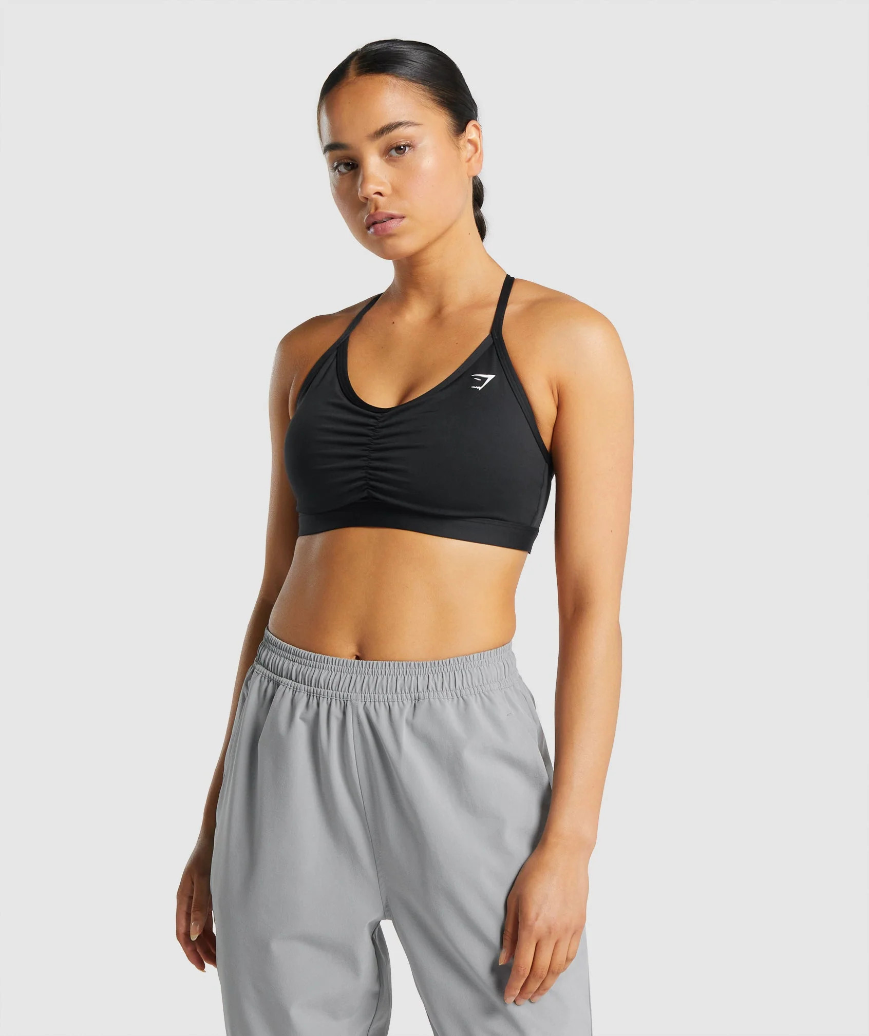 Gymshark Ruched Sports Bra - Black | Gymshark CA