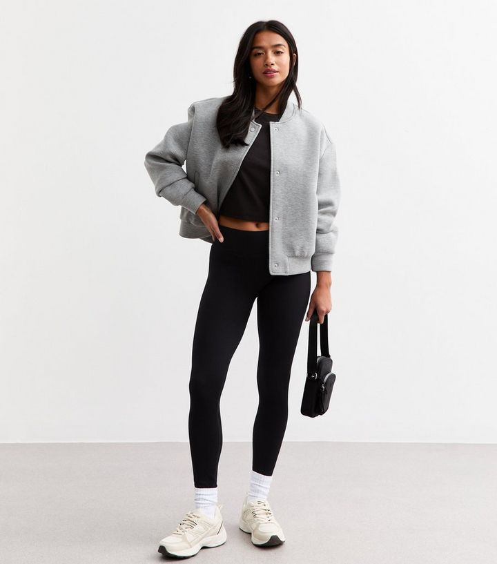 Petite Black Ribbed Leggings 
						
						Add to Saved Items
						Remove from Saved Items | New Look (UK)