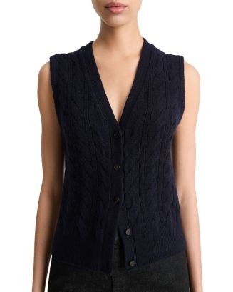 V Neck Cable Knit Sweater Vest | Bloomingdale's (US)