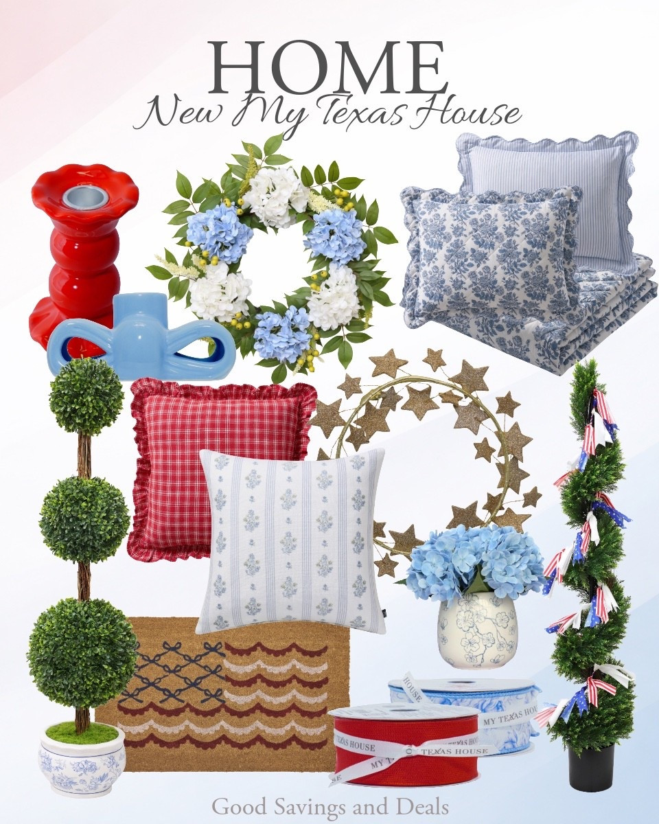 New arrivals from My Texas Home that’s perfect for summer! Patriotic home decor. Red, white and blue home inspiration. 4th of July vibes. 

#LTKHome #LTKSeasonal