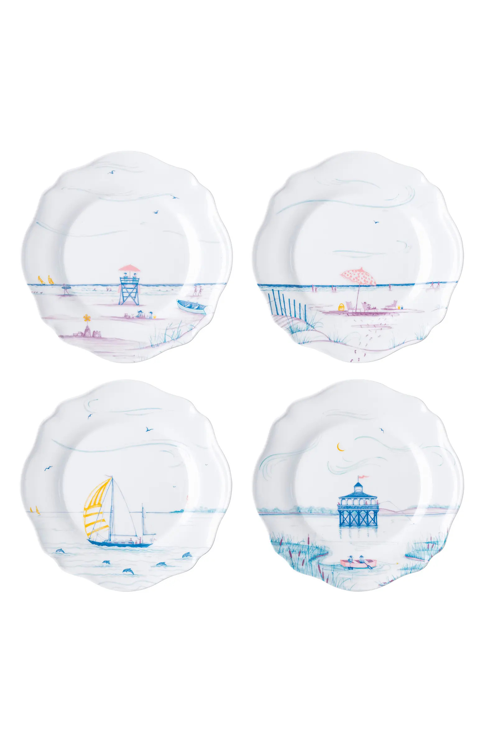 Country Estate Seaside Set of 4 Melamine Dessert/Salad PlatesJULISKA | Nordstrom