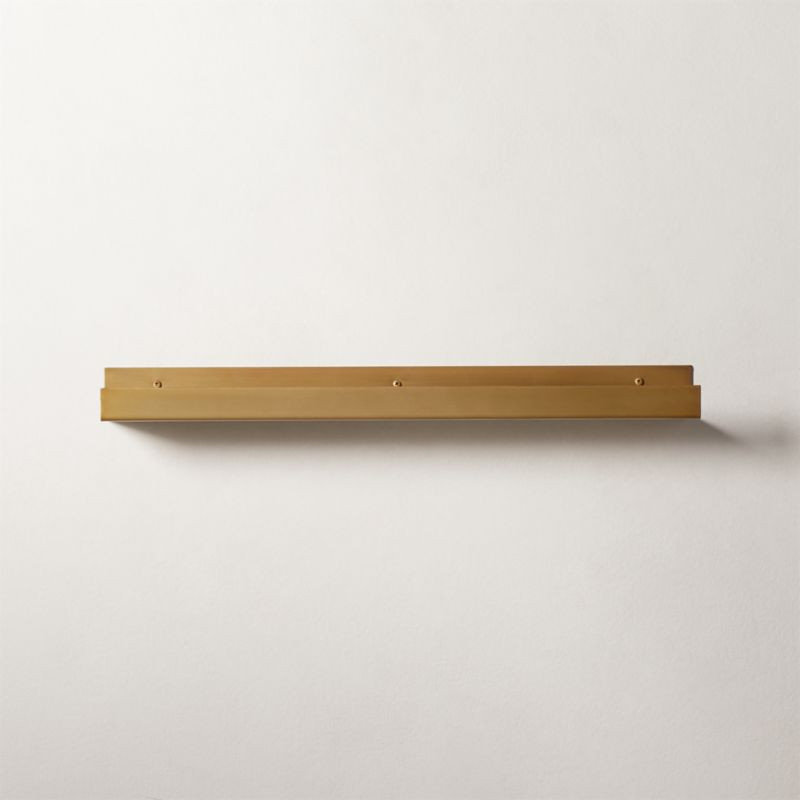 Metal Wall Ledge Antique Brass 24" + Reviews | CB2 | CB2