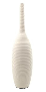 Samawi 14" White Tall Ceramic Vase for Flowers Home Décor Large Modern White Vase Decorative Vas... | Amazon (US)