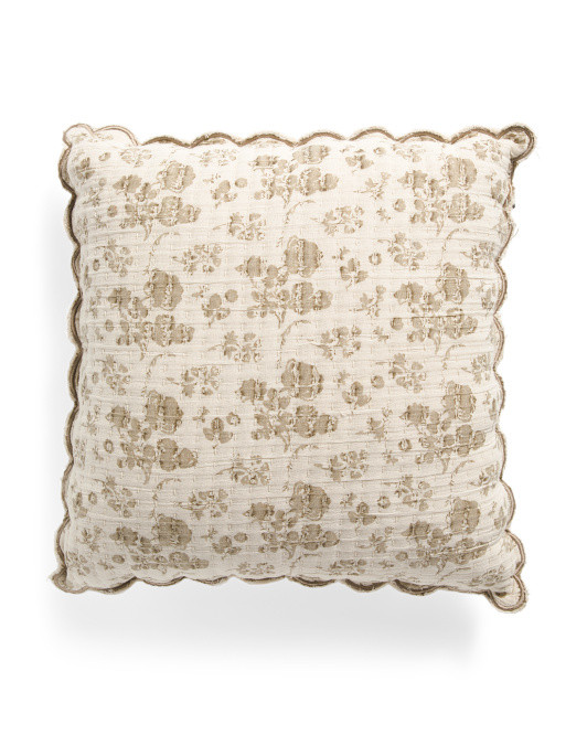 20x20 Block Print Scalloped Pillow | Throw Pillows | Marshalls | Marshalls