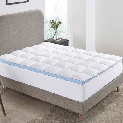 Pillow-Top Queen Mattress Topper, Luxuriously Soft & Fluffy Thick Mattress Pad by California Design Den | Target