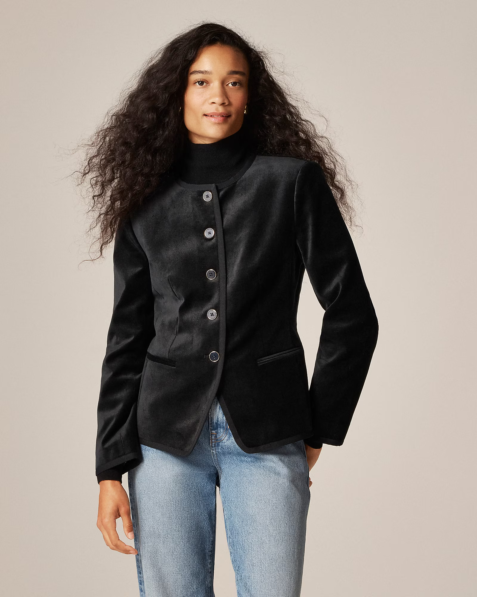 Cora lady jacket in velvet | J. Crew US