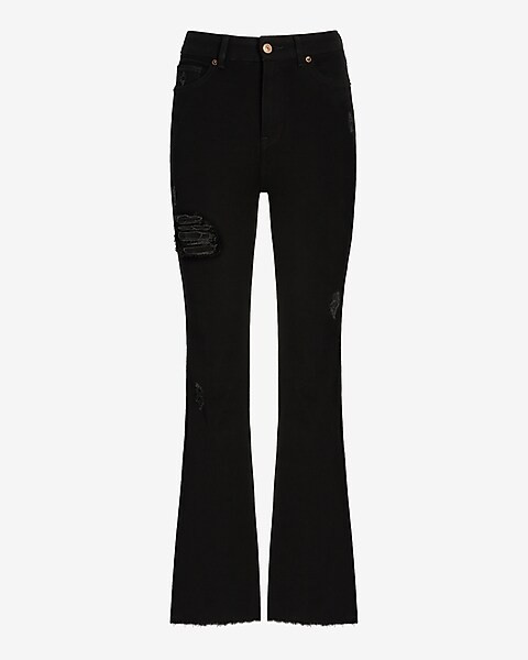 Conscious Edit High Waisted FlexX Black Flare Jeans | Express