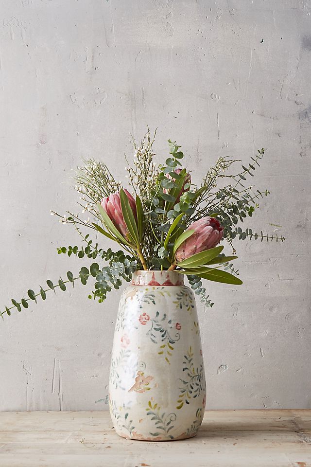 Rose & Vine Terracotta Vase | Anthropologie (US)