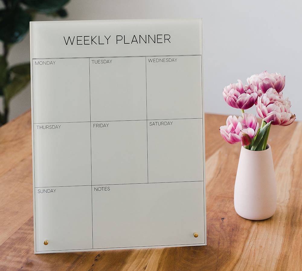Glass Weekly Planner Dry Erase Board | Pottery Barn (US)