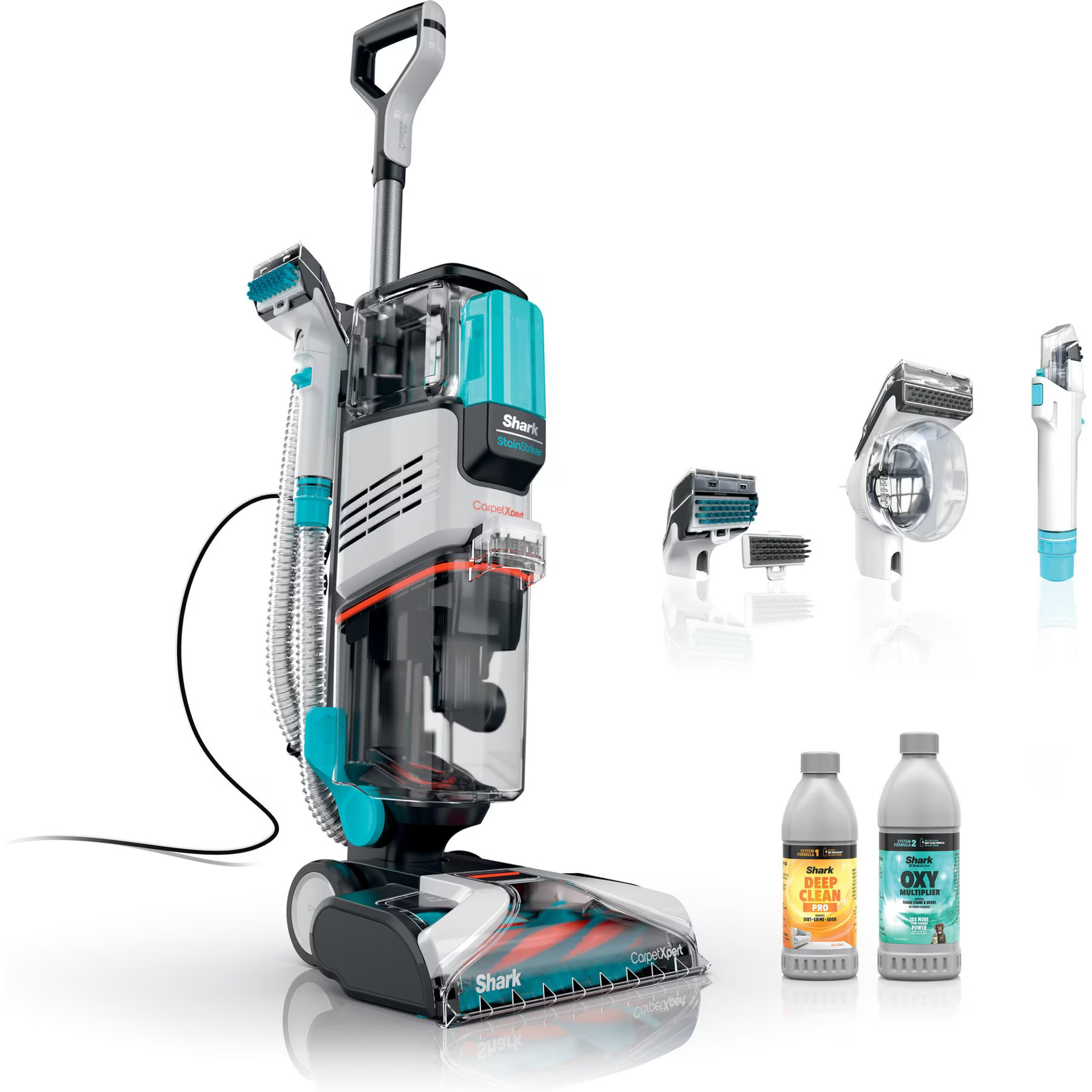 Shark CarpetXpert with Stainstriker Upright Carpet Cleaner, Teal/White | Chewy