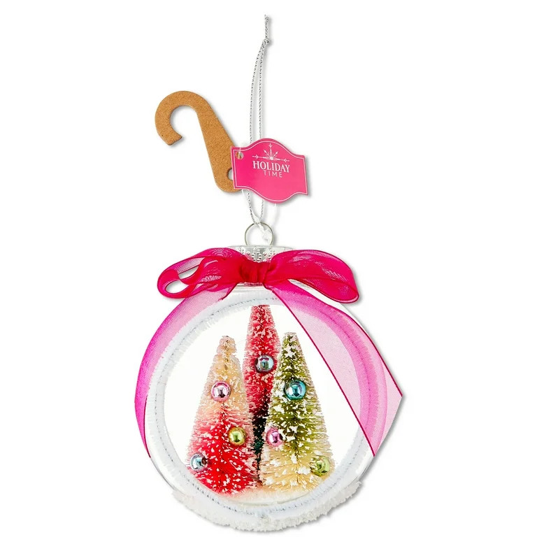 Multicolor Bottle Brush Trees Christmas Ornament, 4", by Holiday Time | Walmart (US)