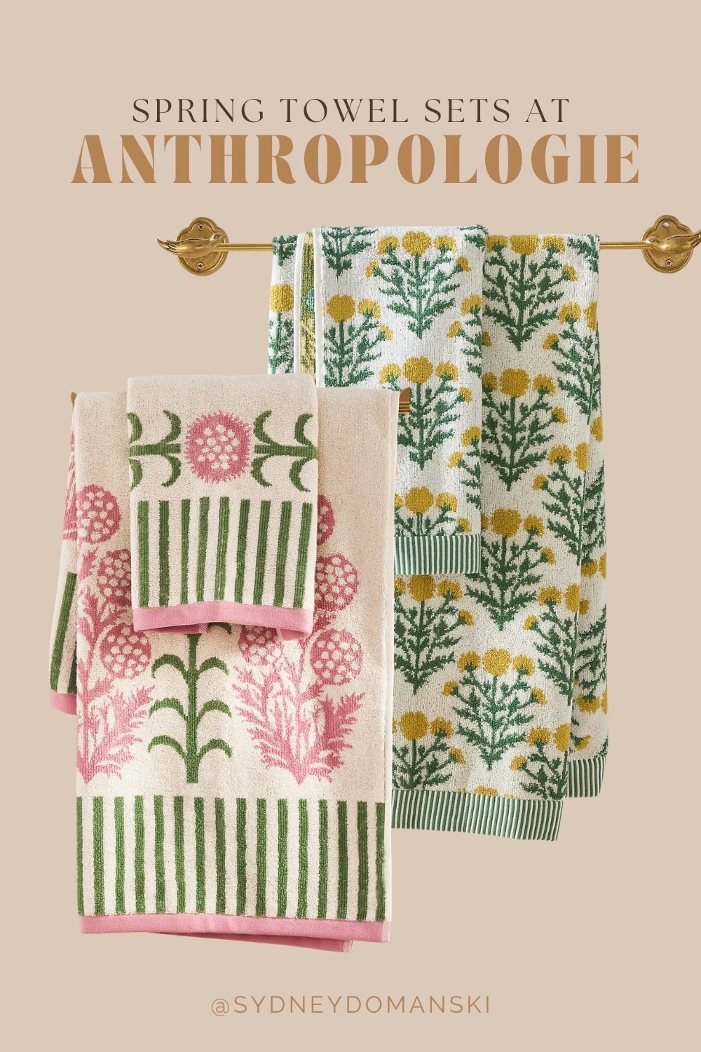Just a few of the adorable towel sets I found at Anthropologie! Perfect for bringing a pop of spring color and pattern into your home! 

#LTKselfcare #LTKBeauty #LTKHome