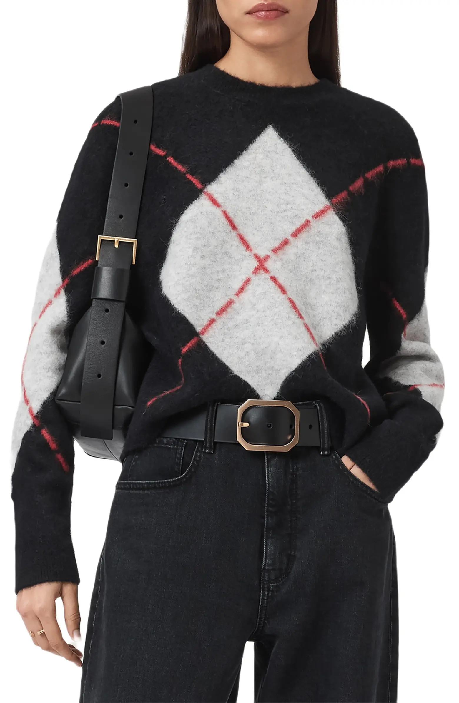 Lou Argyle Alpaca & Wool Blend Sweater | Nordstrom