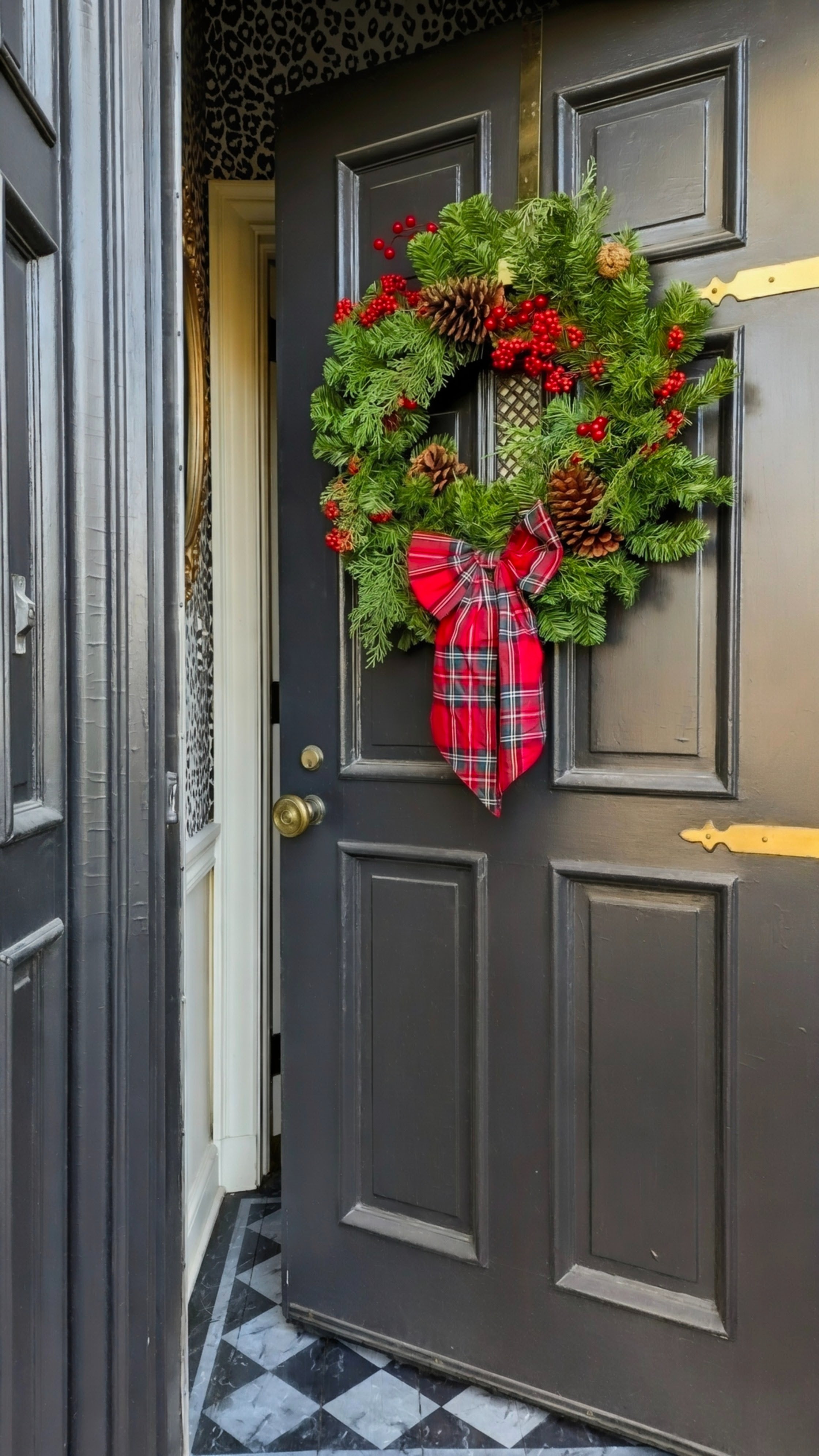 My first holiday purchase of the season. Found a fatty 28" wreath at a great price at Target and topped it with the most perfect tartan bow. TBH it's the fanciest wreath bow I've ever owned. No regrets! For whatever reason this pattern is priced the lowest. All patterns available for free ship.

#LTKHoliday #LTKHome