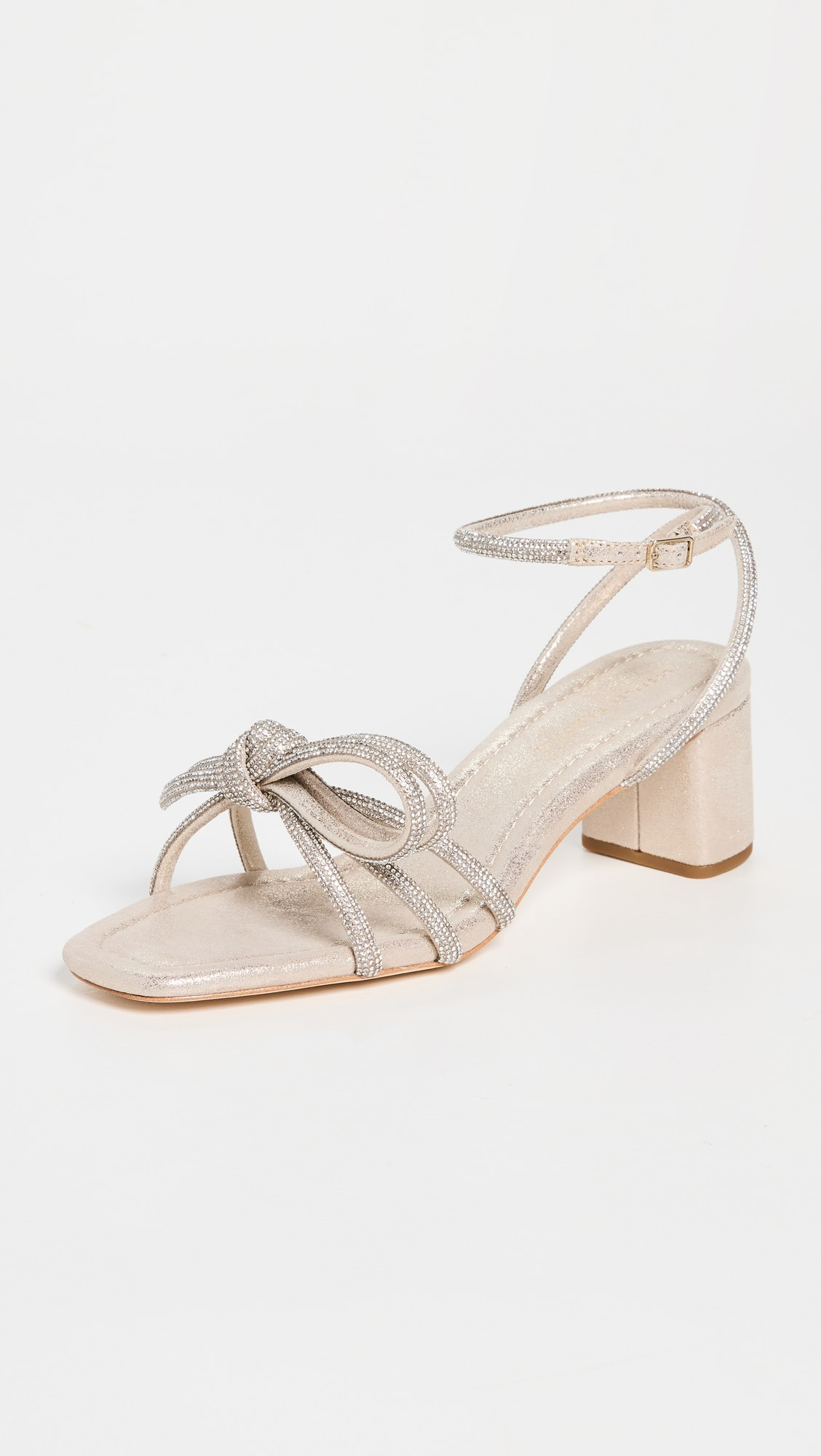 Mikel Leather Bow Mid-Heel Sandals | Shopbop