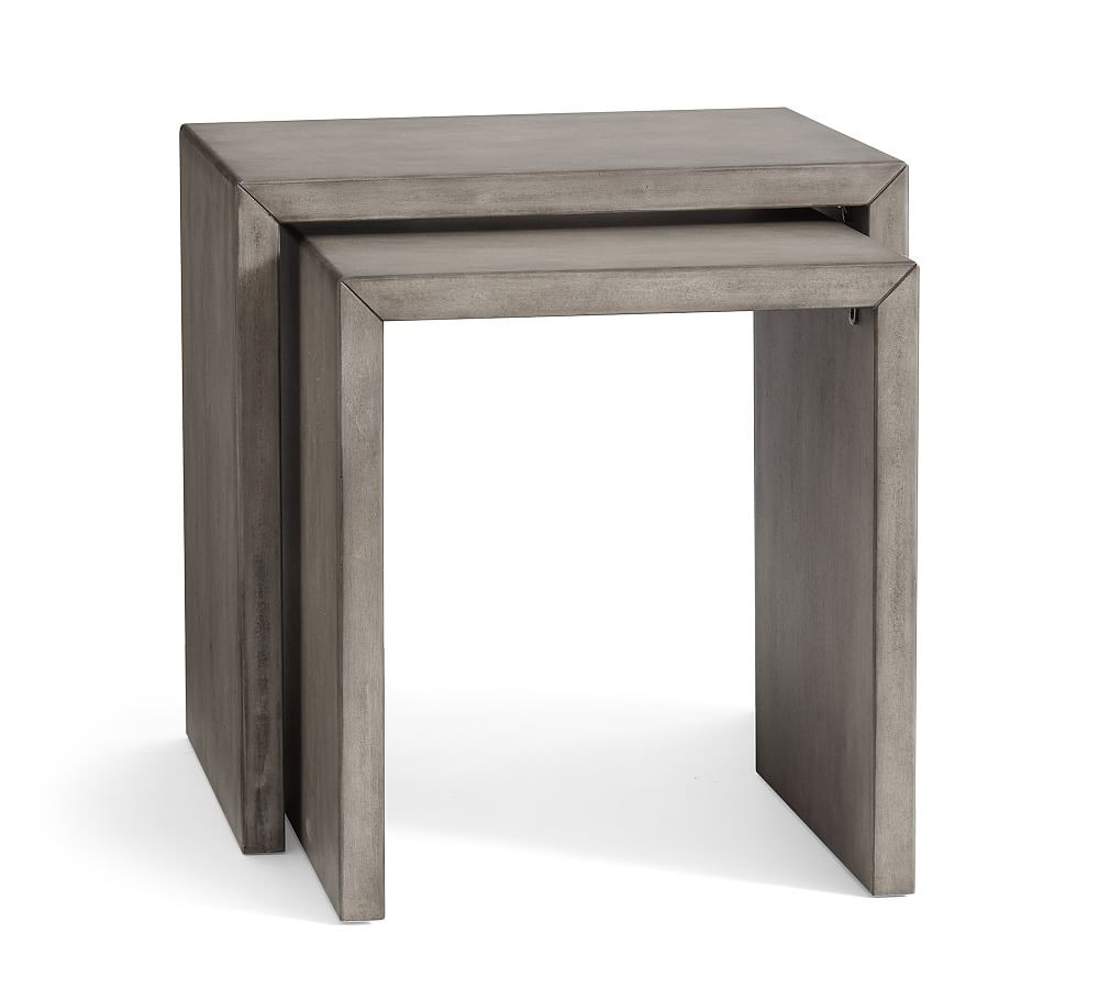 Byron Rectangular Waterfall Nesting End Table | Pottery Barn (US)