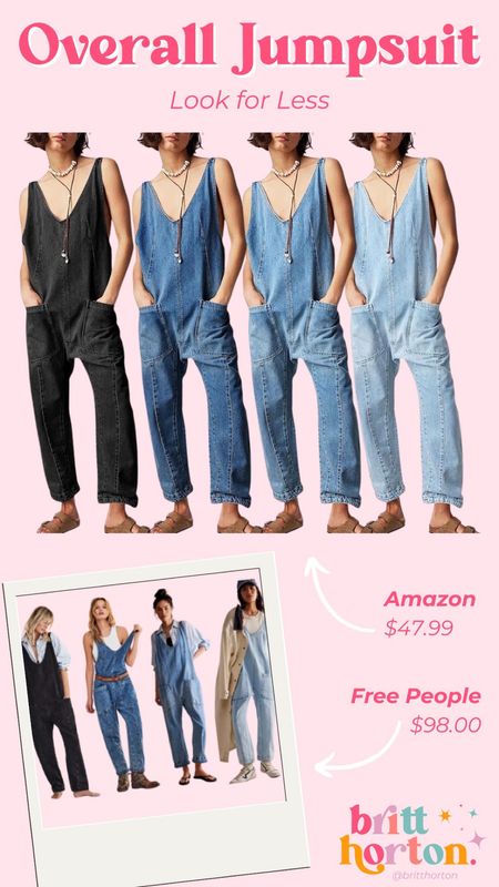 I just found this overall jumpsuit on Amazon that is so similar to the Free People one! At almost half the price, it’s a great look for less!

#LTKfindsunder50 #LTKSeasonal