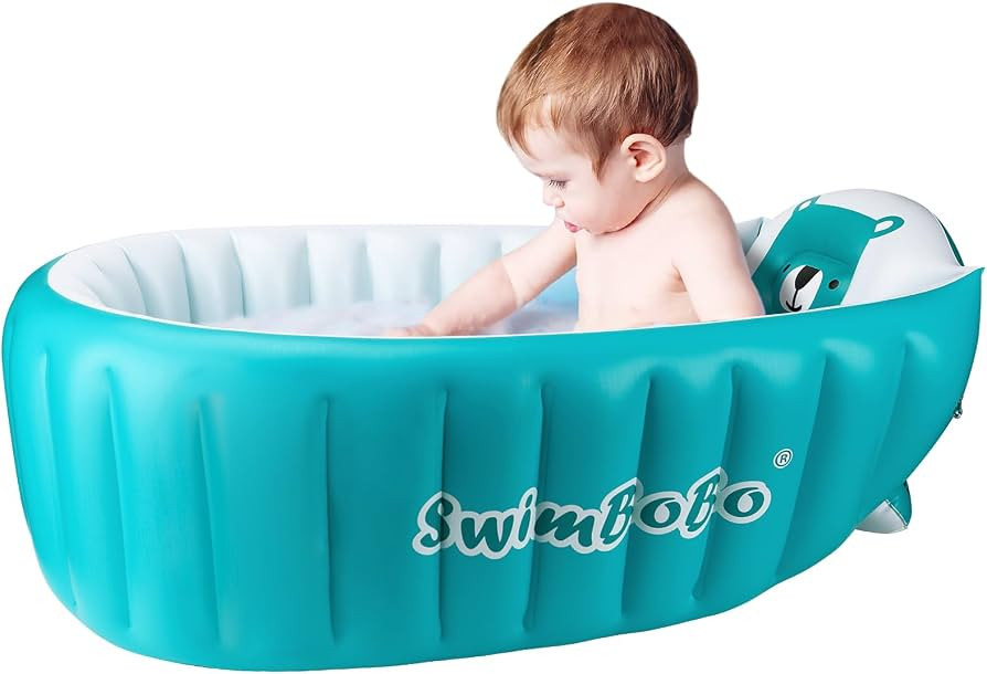 Inflatable Baby Bath Tub Portable Foldable Travel Mini Swimming Pool Helps Infants to Toddler Tub... | Amazon (US)