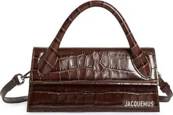 Le Chiquito Long Croc Embossed Leather Top Handle Bag | Nordstrom