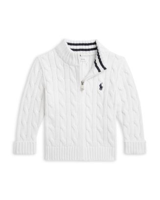 Boys' Cable Knit Cotton Full Zip Sweater - Baby | Bloomingdale's (US)