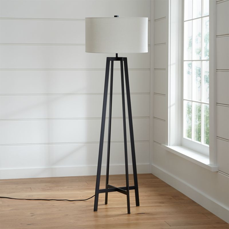 Castillo Black Floor Lamp + Reviews | Crate & Barrel | Crate & Barrel