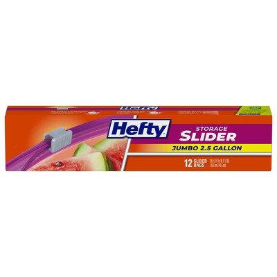 Hefty Jumbo Slider Storage Slider Bag - 12ct | Target