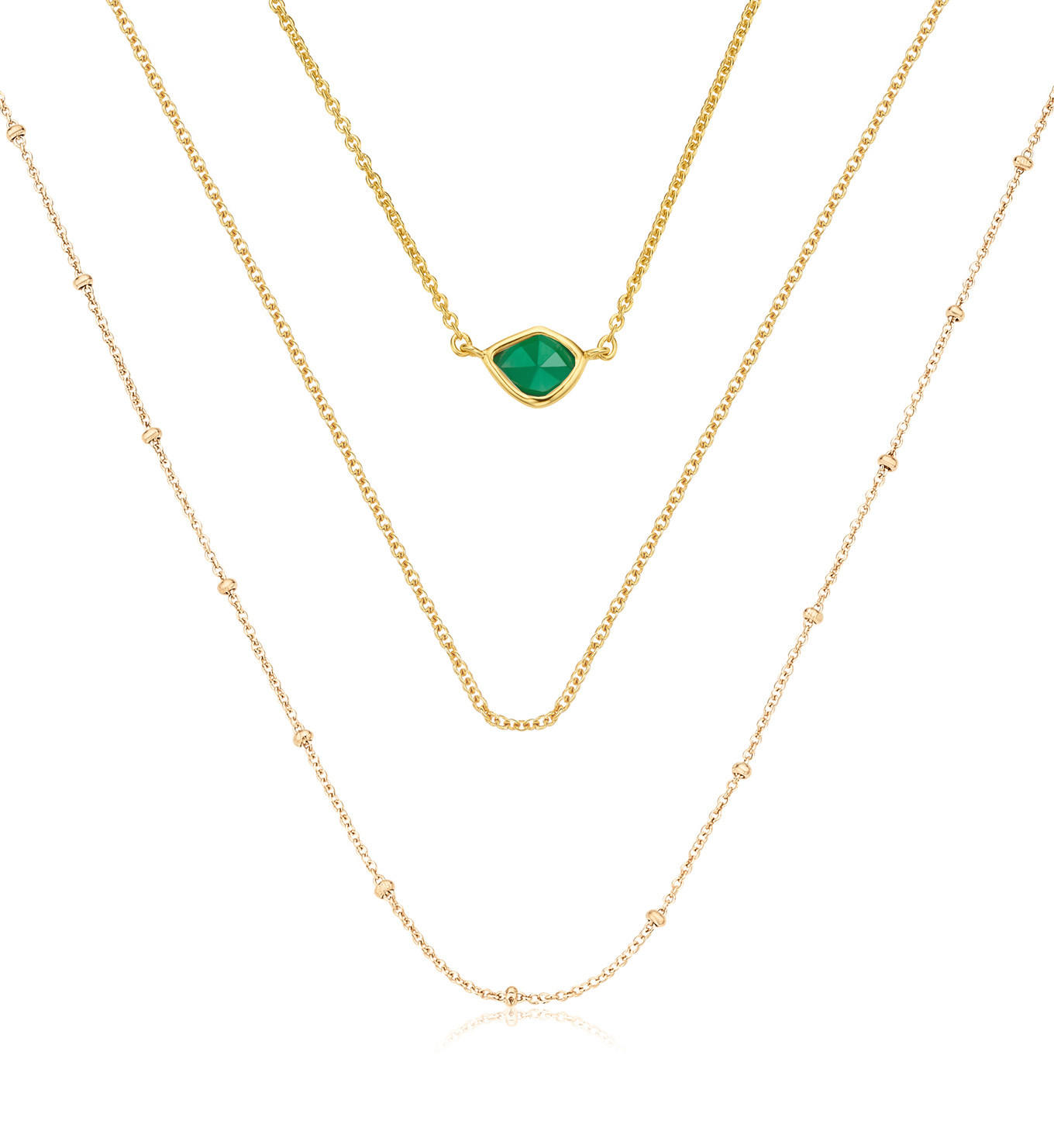 Siren Mini Nugget Fine and Beaded Chain Necklace Set | Monica Vinader (US)