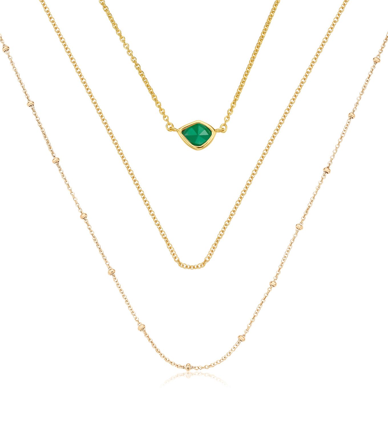 Siren Mini Nugget Fine and Beaded Chain Necklace Set | Monica Vinader (US)