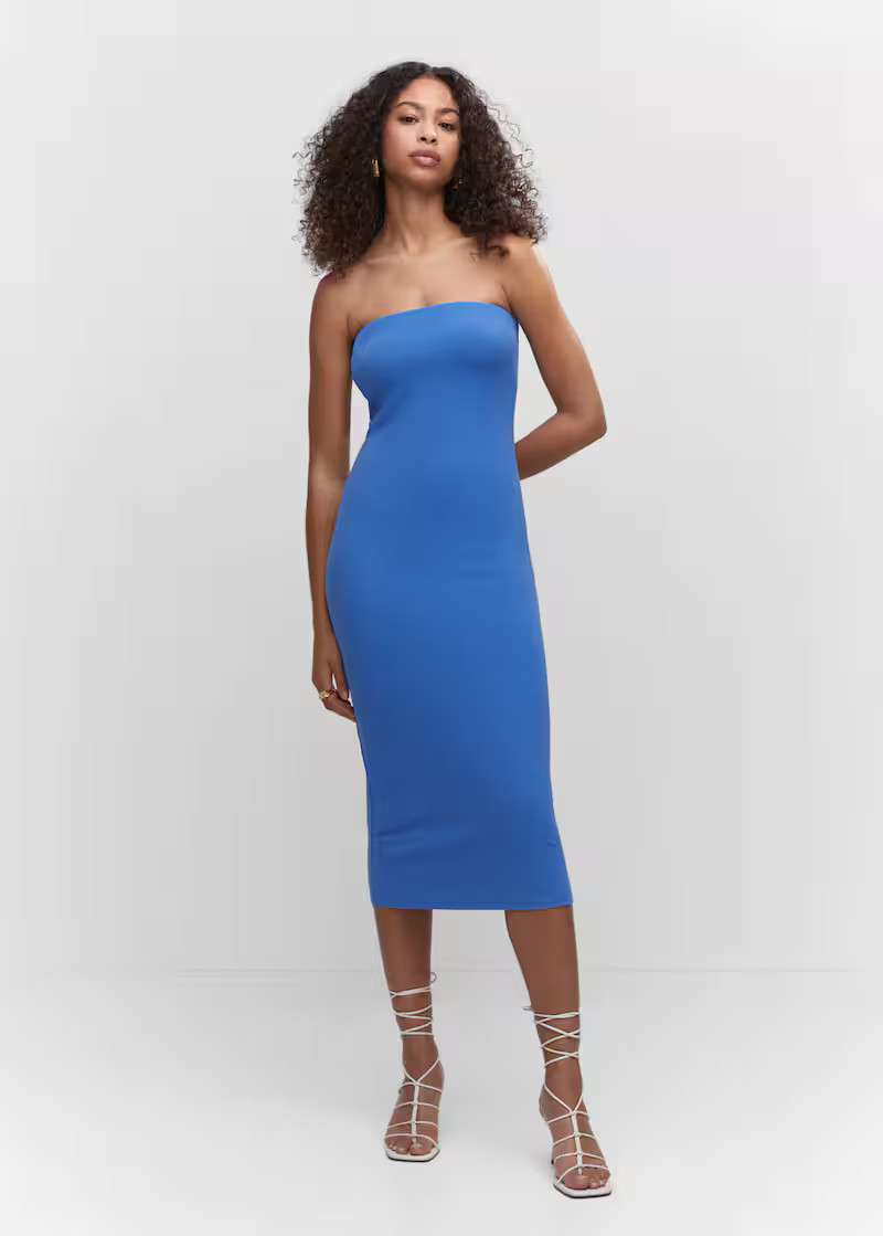 Strapless dress -  Women | Mango USA | MANGO (US)