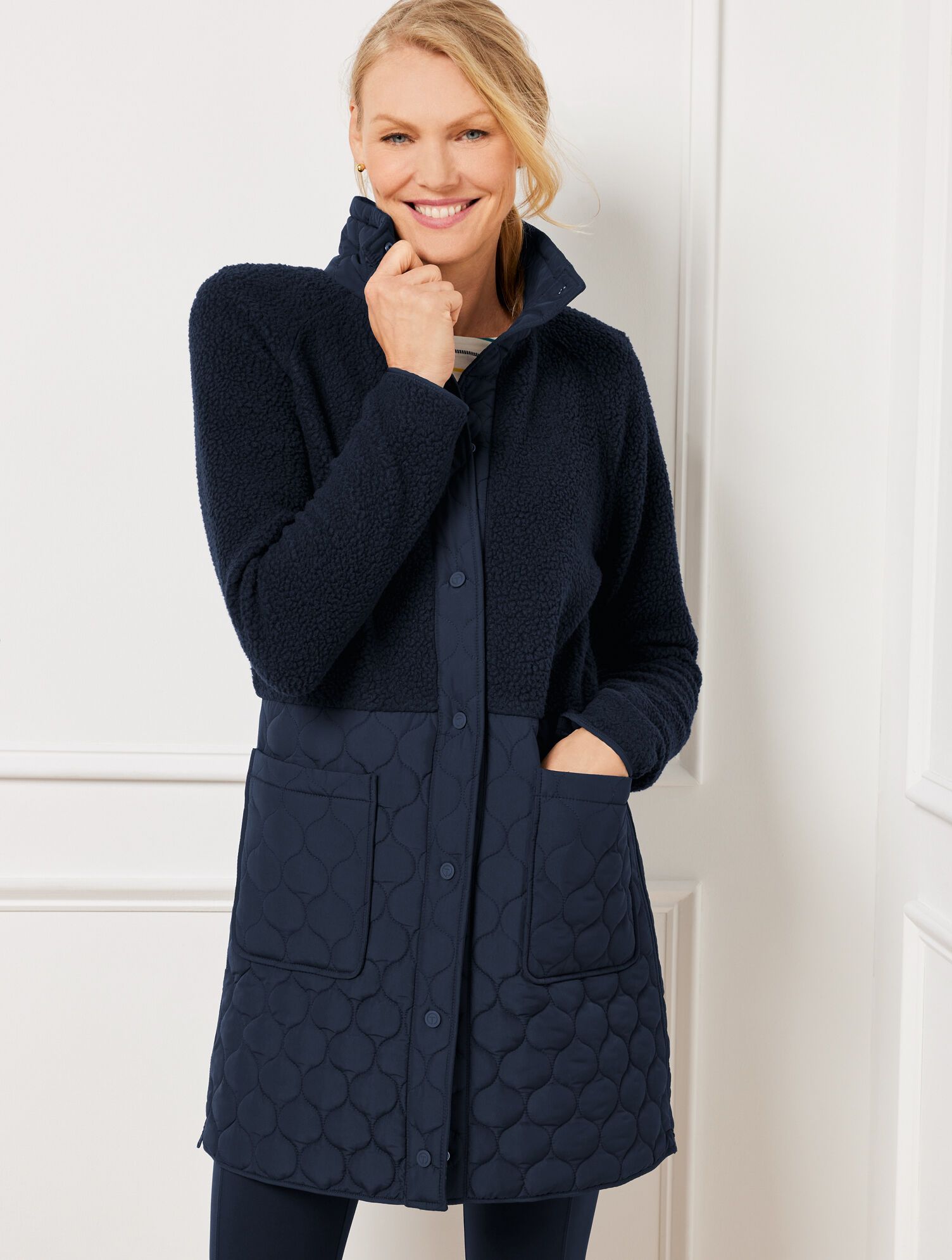 Cozy Sherpa Quilted Jacket | Talbots