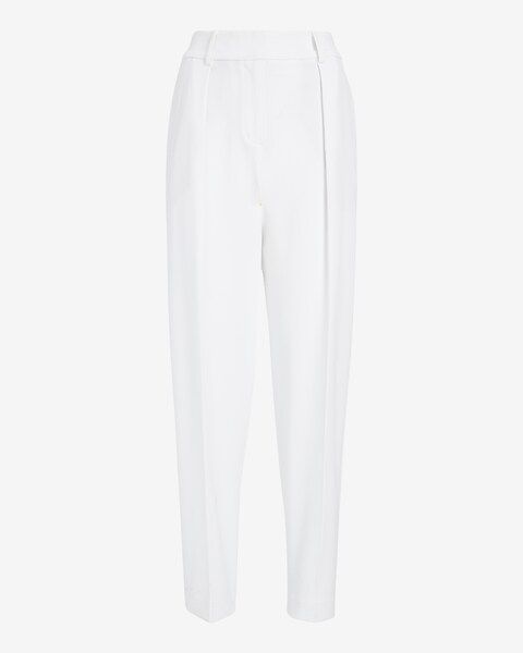 Super High Waisted Pleated Ankle Pant | Express