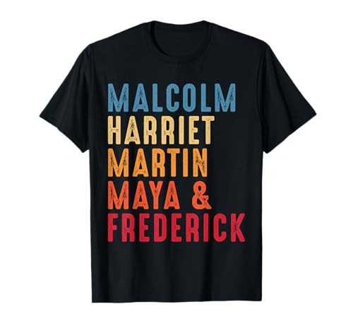 Malcolm Harriet Martin Maya Frederick Black Leaders T-Shirt | Amazon (US)