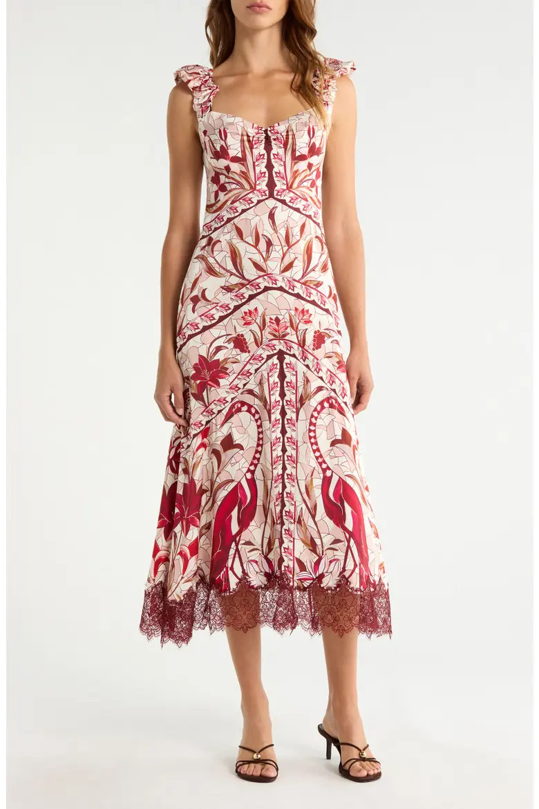 Stained Glass Lace Trim Maxi Dress (Women) | Nordstrom | Nordstrom