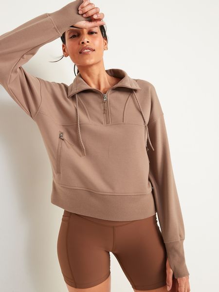 Dynamic Fleece Half-Zip Sweatshirt for Women | Old Navy (US)