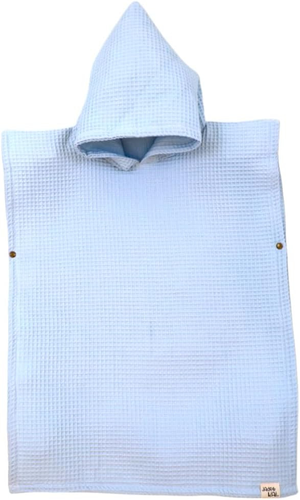 Jade&Kai Hooded Towel for Kids | Snaps into a Poncho | Organic Cotton Waffle | Lightweight and Ab... | Amazon (US)