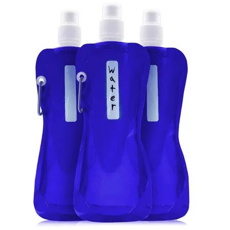 6-Pack 16 Oz Collapsible Foldable Water Bottle - Bpa Free Reusable For Kids Adults Canteen Drinking  | Walmart (US)