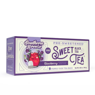 Southern Breeze Hot Brew Sweet Tea Blackberry Iced Tea with Black Tea and Zero Carbs Zero Sugar, 22 Family Size Tea Bags | Target