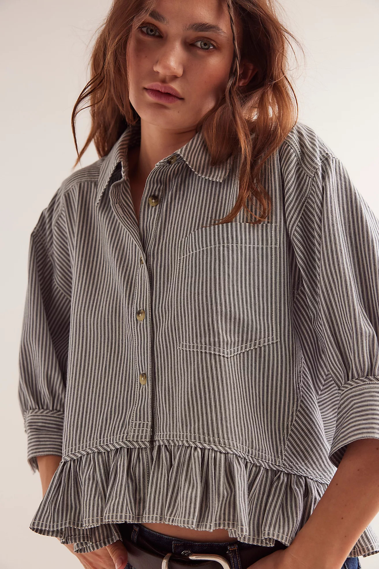 We The Free Bailey Stripe Shirt | Free People (Global - UK&FR Excluded)