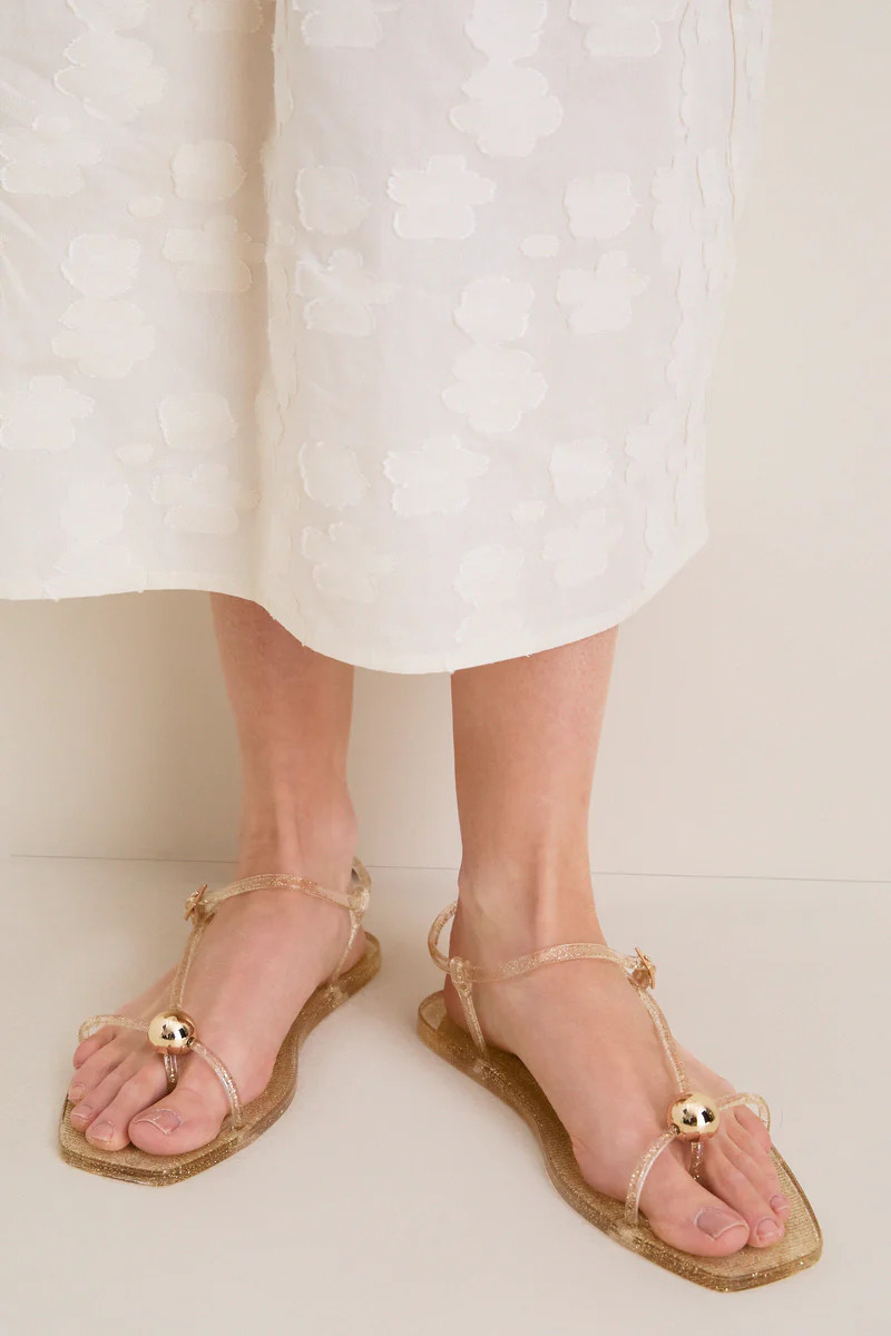 Champagne Dana Jelly Sandals | Tuckernuck (US)