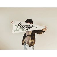 Lucas Pennant - Custom Name Wool Felt Pennant Flag Vintage Style Personalized Pennants & Banners | Etsy (US)
