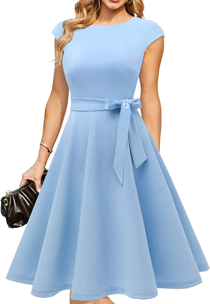 DRESSTELLS Women's Cocktail Dresses, Formal Wedding Guest Church Modest Graduation Party Prom Dre... | Amazon (US)