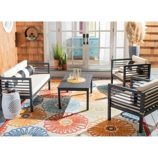 Lovettsville 5 Piece Rattan Sofa Seating Group with Cushions | Wayfair Professional