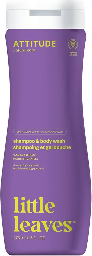 ATTITUDE Shampoo and Body Wash for Kids, EWG Verified, Plant- and Mineral-Based Ingredients, Hypo... | Amazon (US)