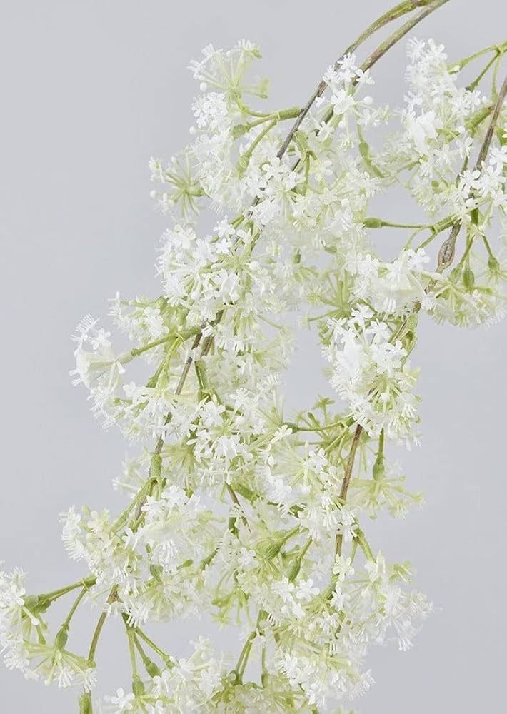 Afloral Faux Laurel Hanging Flower Branch in White - 30" | Amazon (US)