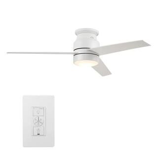 CARRO Ranger 52 in. LED Indoor White Smart Ceiling Fan with Light Kit and Wall Control, Works wit... | The Home Depot