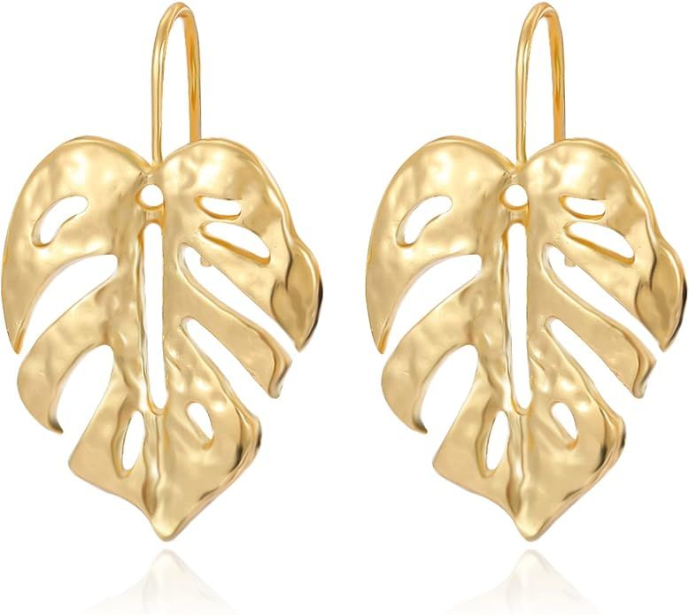 Bohemian Plant Leaf Drop Dangle Earrings Unique Monstera Leaves Dangle Earring Fashion Jewelry fo... | Amazon (US)