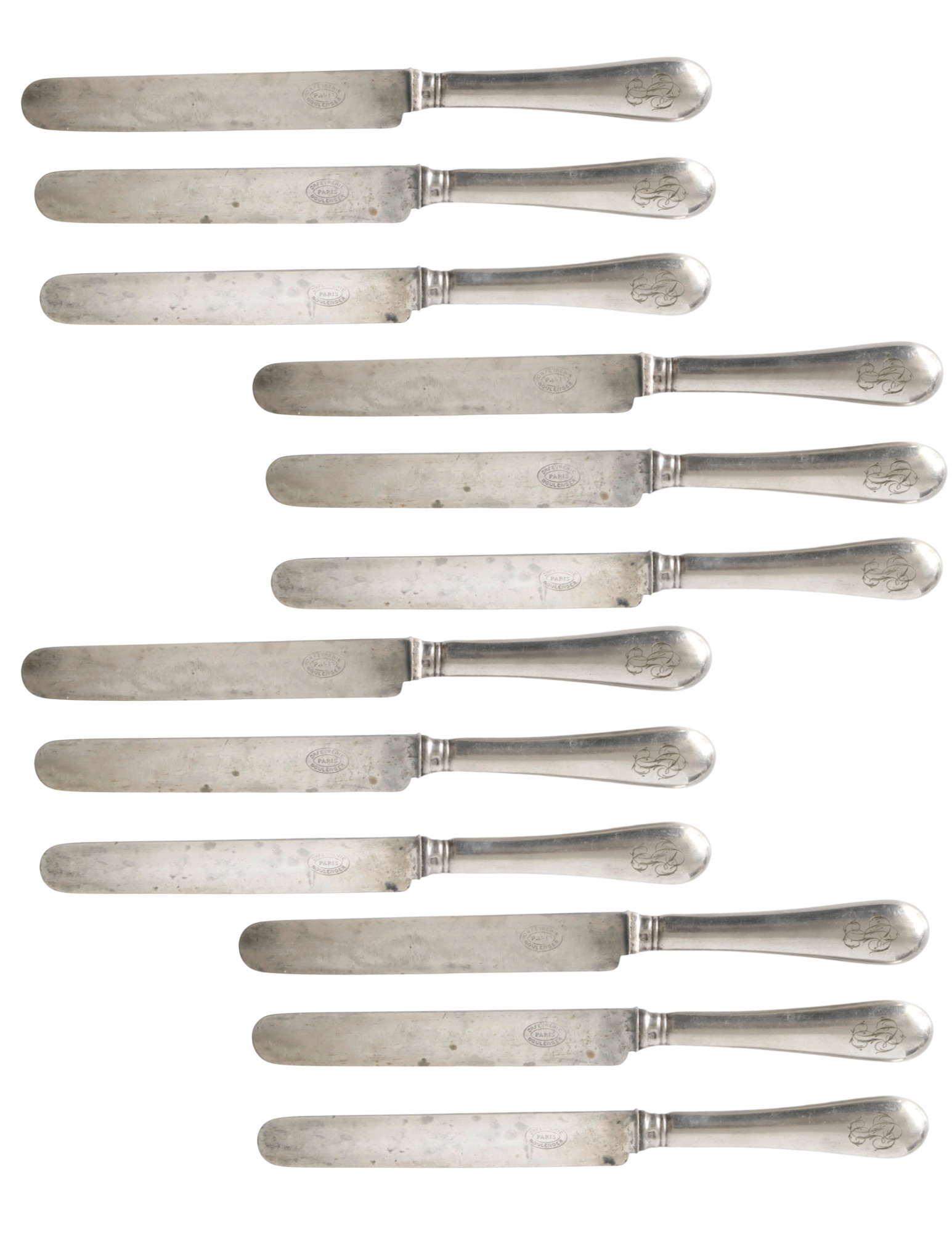 Antique French Hotelware Dinner Knives - Rose Victoria | One Kings Lane