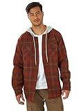 Wrangler Authentics Men's Long Sleeve Quilted Lined Flannel Shirt Jacket with Hood | Amazon (US)