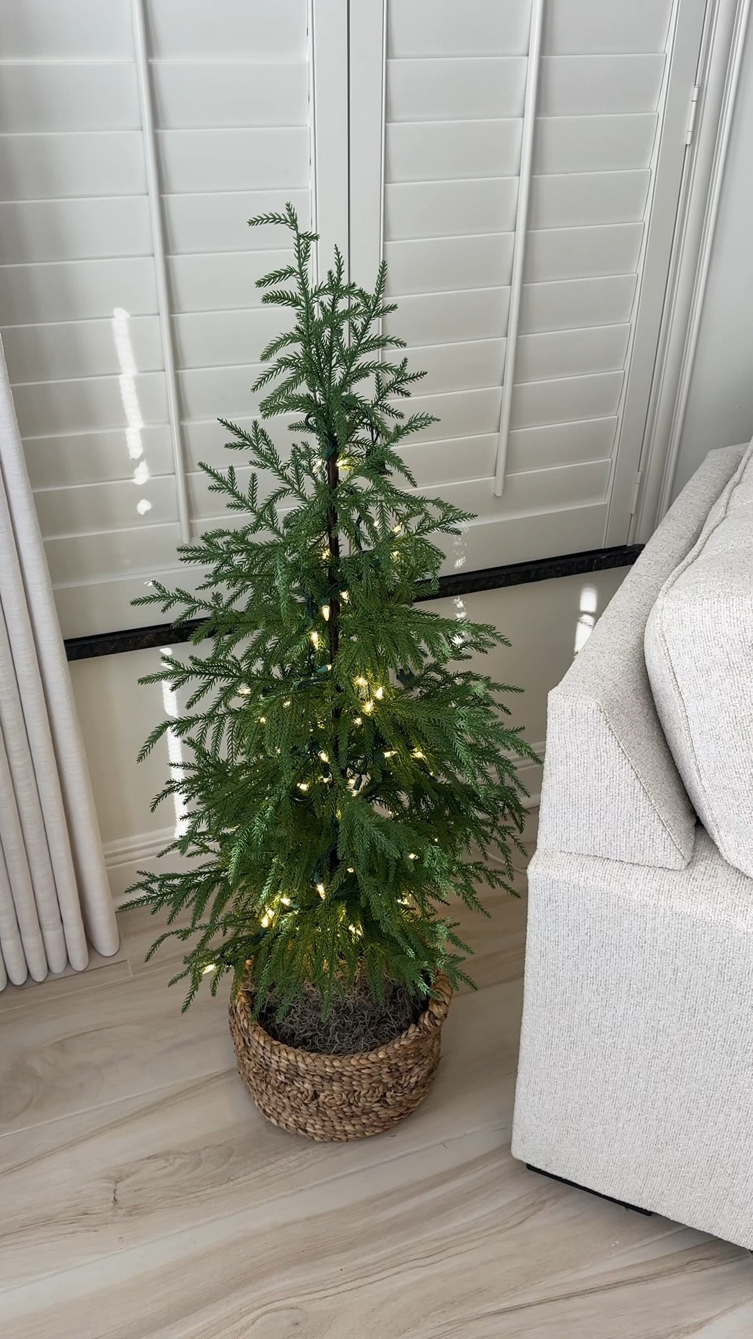 This adorable small faux Christmas tree and twinkling lights are perfect for any nook, living room, front porch or bedroom!

#LTKSeasonal #LTKHoliday #LTKHome