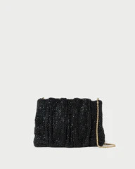 Ember Black Diamanté Gathered Clutch | Loeffler Randall